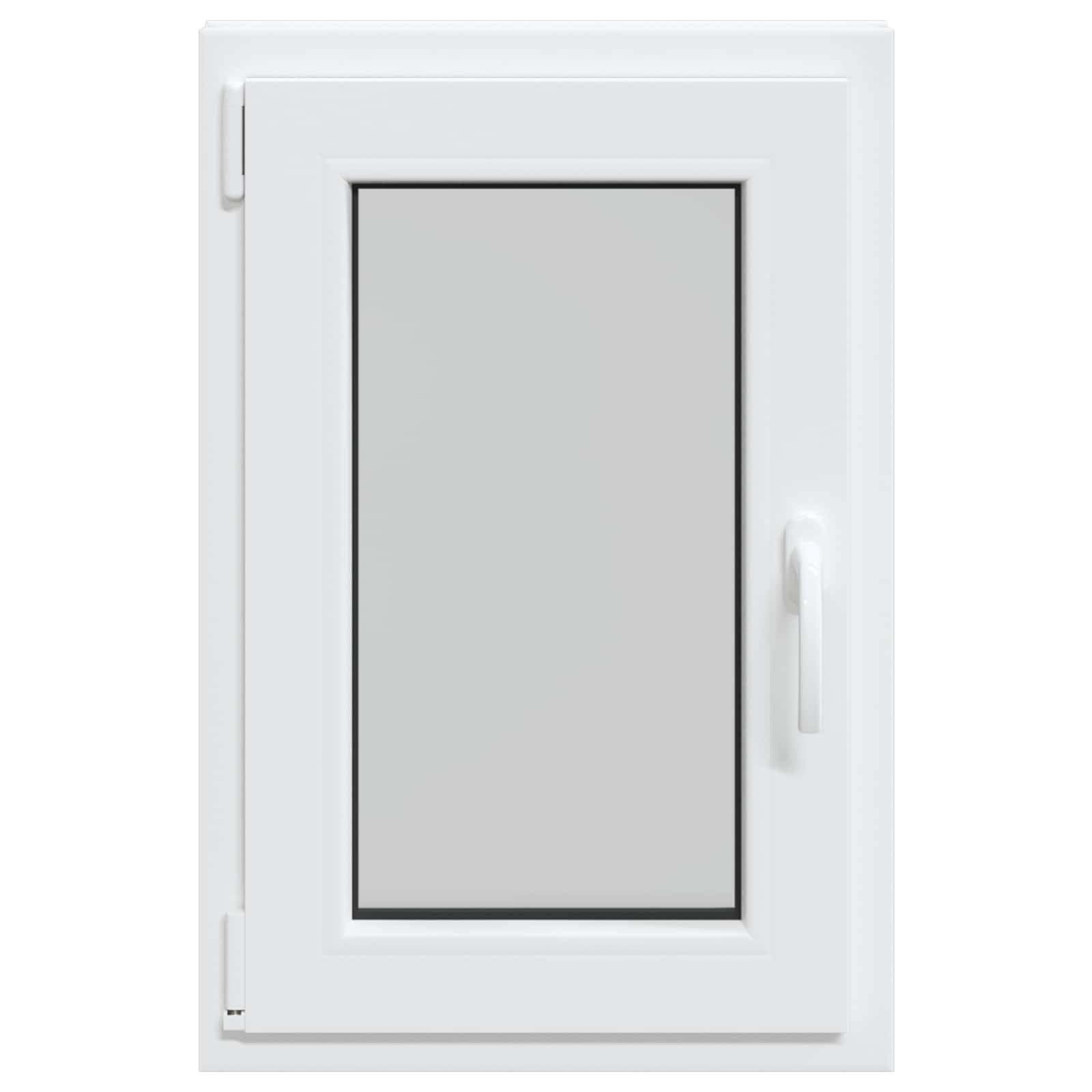 vidaXL Ventana de sótano RISOR 50 x 75 cm PVC y Vidrio Blanco, Sótano, Aislante Térmico Moderno y Duradero para Ventanas Eficientes, Accesorios de Vidrio PVC Aislantes