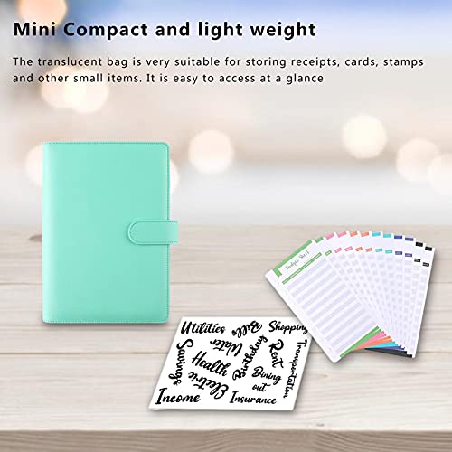 Notitieboek van PU-leer, met losse bladen, 12 ronde ringen, navulbaar, 8 stuks, kunststof omslagzakken met ritssluiting… - Image 4