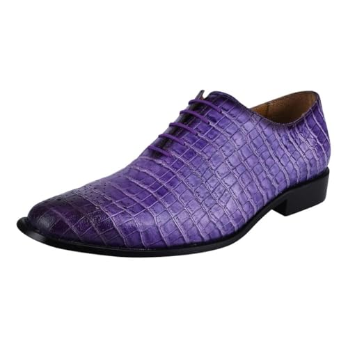 LIBERTYZENO Mens Animal Print Leather Adults Lace Up Oxford Dress Shoes for Prom Graduation