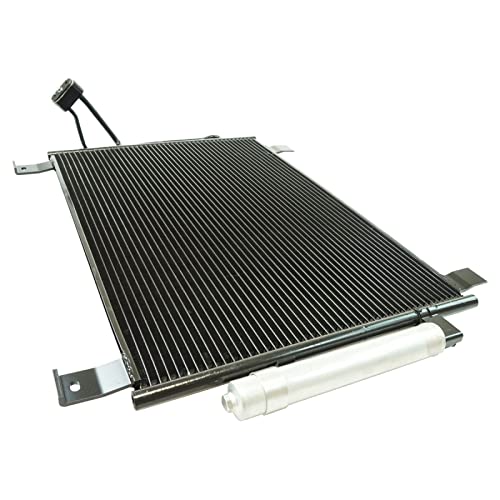Image of TRQ A /C Condenser and Receiver Drier Assembly Compatible with 2013 Infiniti JX35 14-20 QX60 13-20 Nissan Pathfinder