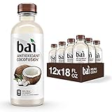 Bai Coconut Flavored Water, Molokai Coconut, Antioxidant Infused Drinks, 18 Fluid Ounce Bottles, (Pack of 12)