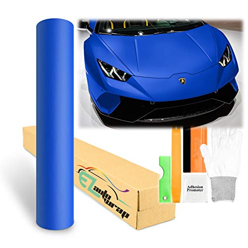 Free Tool Kit Matte Flat Intense Blue Car Vinyl Wrap Sticker Decal Film Sheet with Air Release - 60