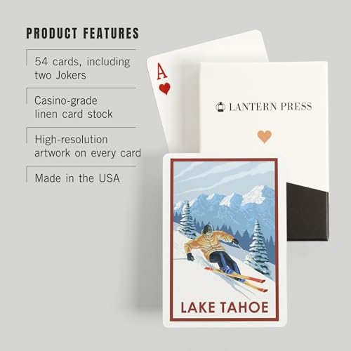 Juego de 52 Cartas Poker Lake Tahoe Nevada miniatura 3