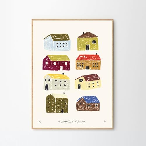 THE POSTER CLUB �|�X�^�[�N���u A Collection of Houses 30×40cm Isabelle Vandeplassche