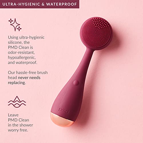 Pmd Clean - Smart Facial Cleansing Device With Silicone Brush & Anti-Aging Massager - Waterproof - Sonicglow Vibration Technology - Clear Pores And Blackheads - Lift, Firm, And Tone Skin #TOP6