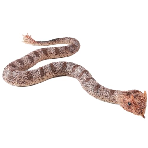 AENIMELY Figura de Víbora Realista - Juguete de Serpiente de Goma Suave - Modelo Educativo de Reptil para Niños, Prop de Halloween y Decoración de Fiesta