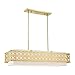 Livex Lighting 49868-33 Calinda 6 Light 40 inch Soft Gold Linear Chandelier Ceiling Light