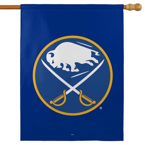 Graphics & More Buffalo Sabres Logo 30x40 Double-Sided Outdoor Flag Durable Polyester Yard Banner for Porch Garden or Wall Indoor/Outdoor