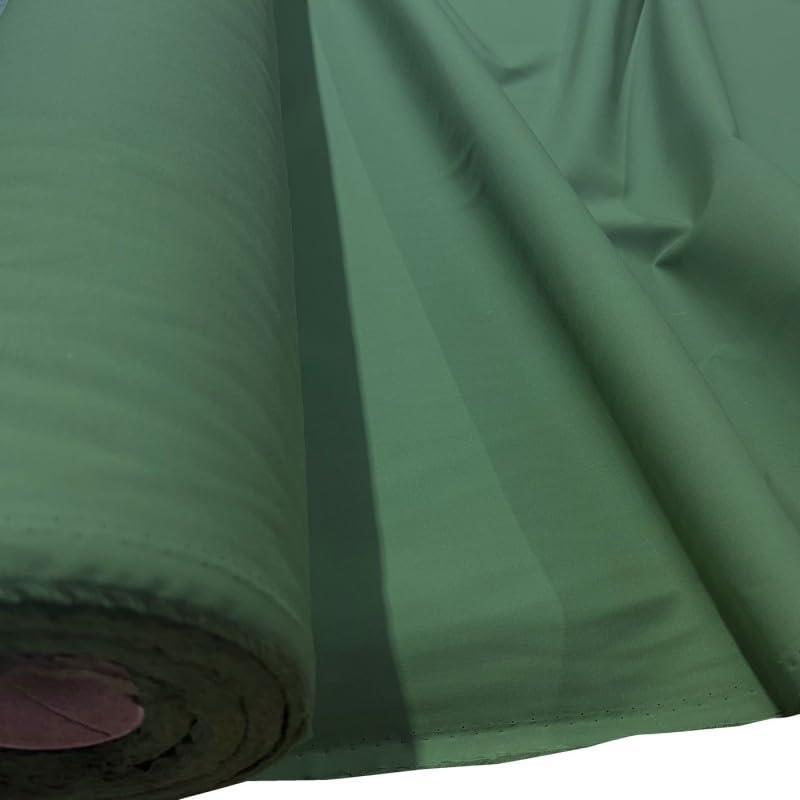 EU Fabrics Dry Waxed Clearance Fabric | Water Repellent Lining Material for Sewing and Crafts | Traditional Wax Fabric for Car, Boats and Outdoor Covering (Army, 1 Metre x 150cm)
