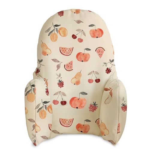 Image of Yeah Baby Goods Wipeable Cushion Cover (Fruit Feast) - Compatible with The IKEA Antilop Highchair - Soft, Waterproof Baby High Chair Cover