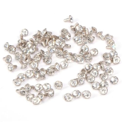 Remaches de cristal de 7mm para ropa y manualidades en cuero, pack de 100 unidades 5