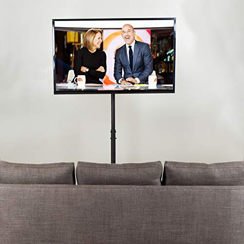 VIVO Mobile TV Display Stand for 13 to 42 inch LED LCD Flat Panel Screens, Rolling Floor Stand Height Adjustable Mount with Wheels (STAND-TV07W)