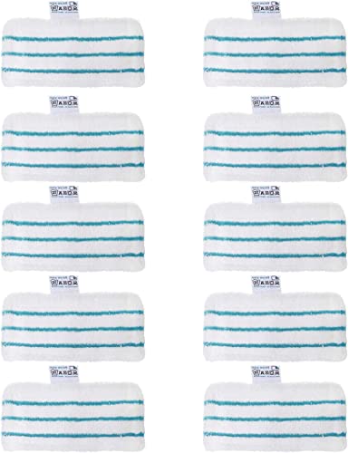 Zealand Lot de 10 tampons de Nettoyage de Rechange lavables en Microfibre pour Balai Vapeur Black & ‿Decker FSMH1321, FSM1605, FSMH13151SM, Part#‿FSMP20
