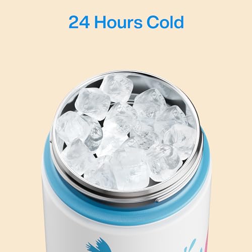 Image of Kids Insualated Water Bottle with Straw,18oz Stainless Steel Water Bottle with Dual Spouts, Leak-Proof,BPA-Free,Double Wall Vacuum Keeps Cold for 24 Hours for Sports,Travel,School (Water Leap)