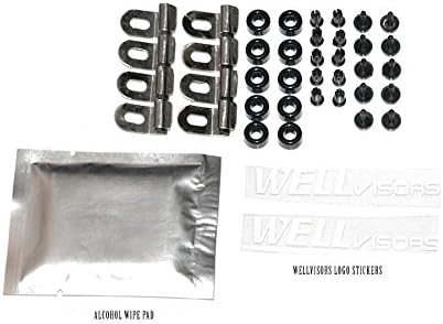 WellVisors Window Visors Wind Deflectors Compatible with Mercedes-Benz 2003-2009 E-Class W211 Sedan Premium Series Rain Guards 3-847MB003