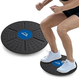 CampTeck U7258 Wobble Board, Core Balance Board, Strength Balance Trainer Disc – Black