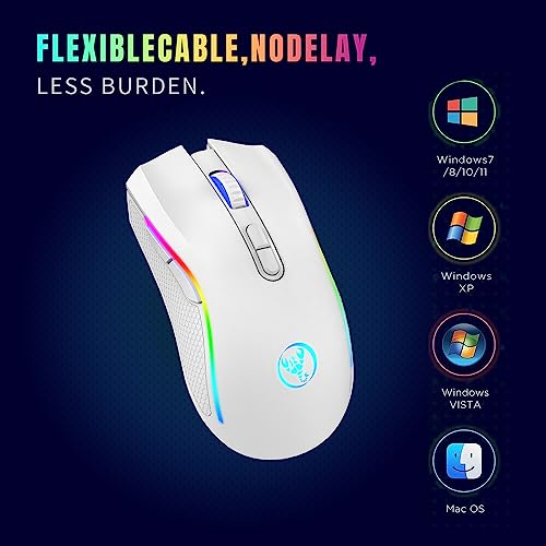 Ratón inalámbrico para juegos ergonómico ideal para partidas nocturnas en casa 3