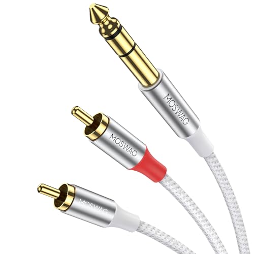Il cavo audio maschio da 6,35 mm a 2 RCA è progettato per collegare un insert di canale su una console di mixaggio a un processore di effetti con una presa telefonica. Connessione di qualsiasi dispositivo con porta audio da 6,35 mm al ricevitore AV, altoparlante e altri dispositivi compatibili RCA; può essere utilizzato come splitter stereo o come cavo insert per aggiungere un dispositivo effetti mono esterno (con ingresso RCA sbilanciato e uscita Jack) a un loop di effetti.