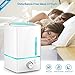 Exqline 1500ml Large Aroma Essential Oil Diffuser - Aromatherapy Humidifier for Large Room (White)