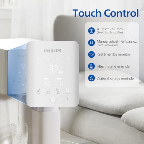 Image of PHILIPS Reverse Osmosis Water Filter Countertop ADD6926WH /37(Ambient), 6-Stage Mineralization Filtration System with Aquaporin Tech, Large Capacity for Family, 6L Tank &1.8L Jug