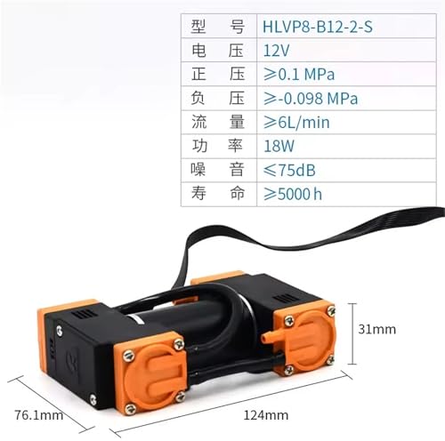 Bomba de vacío de presión positiva HLVP8-B24-2-S para muestreo de gases 6
