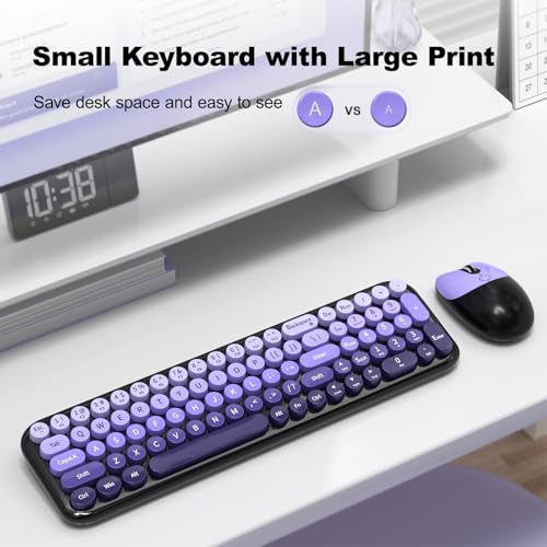 Dilter Wireless Keyboard and Mouse Combo, Portable Retro Keyboard - image 3