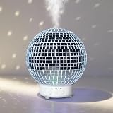 Rotating Disco Ball Diffuser – Cute Essential Oil Diffuser and Humidifier for Home, 3 Timer Modes, Mirror Ball Retro & Preppy Room Decor | Disco Ball Gift