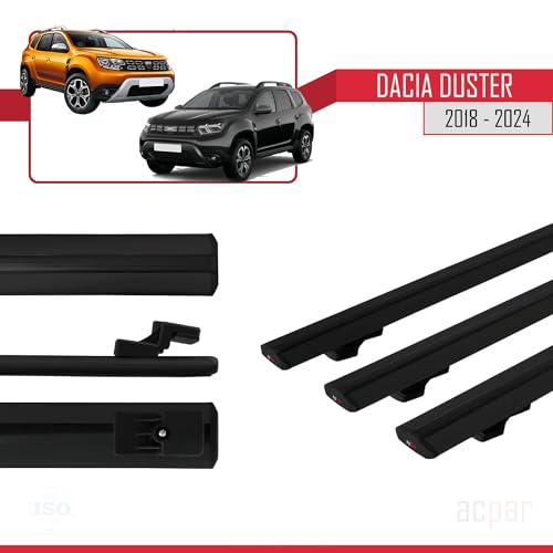 Barres de toit Dacia Duster 2 2018-2024 pour fixer un coffre de toit et optimiser l'espace