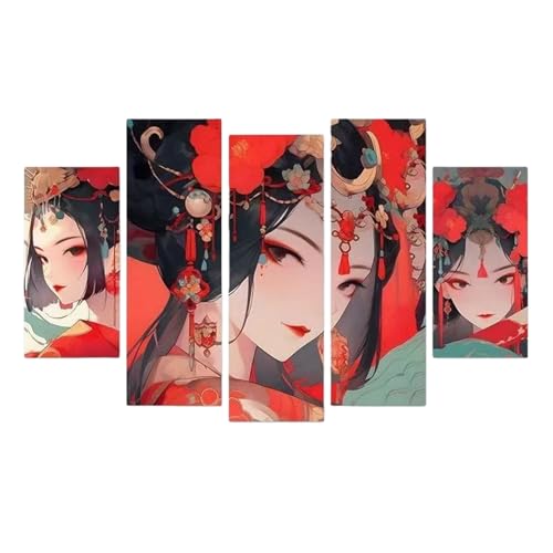 アートパネル アートボード ポスター 5in1 壁飾り 装飾画 床の間 掛け物 部屋飾り 飾り絵 油絵 ソファの背景画 インテリア 現代 リビングルーム レストラン ??? 茶室などに最適です (L - 厚さ5mm,g)