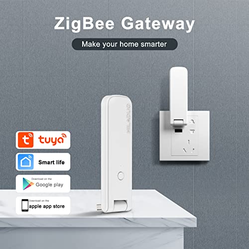 Hiladuo Tuya Zigbee Hub Usb Smart Gateway Wireless Smart Home Bridge Remote Controller, Voice Control Compatible With Alexa & Google Assistant, Work With Tuya Zigbee Smart Device #TOP3