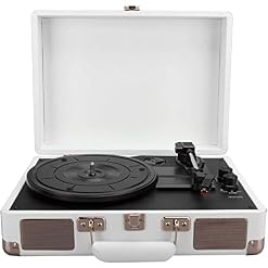 Tourne-Disque avec Haut-parleurs et Couvercle Anti-poussière – Lecteur de Vinyle à 3 Vitesses avec Aiguille Rubis… - Les Beatles, Paul McCartney, John Lennon, RIngo Starr, George Harrison