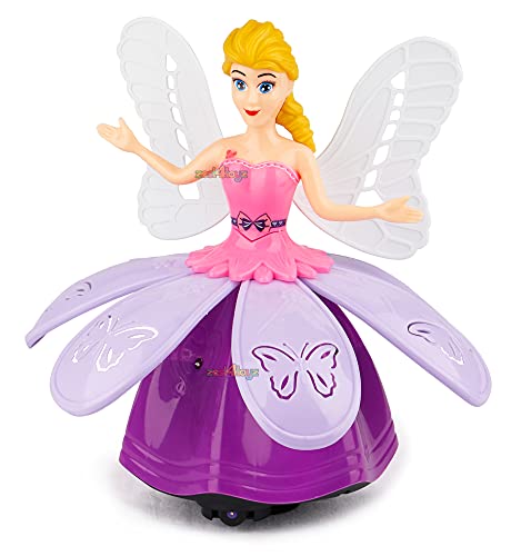 Image of Zest 4 Toyz Musical Dancing Girl Doll Toy with Flashing Lights Bump and Go Action for Kids Early Learning Educational Toy for Girls Plastic (Multicolor)