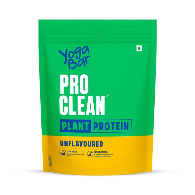 Image of Yogabar Pro Clean Plant Protein Powder | Chocolate + Coffee + Unflavoured | With Monk Fruit | Vegan, Gluten-Free, No Added Sugar | 3 x 500g