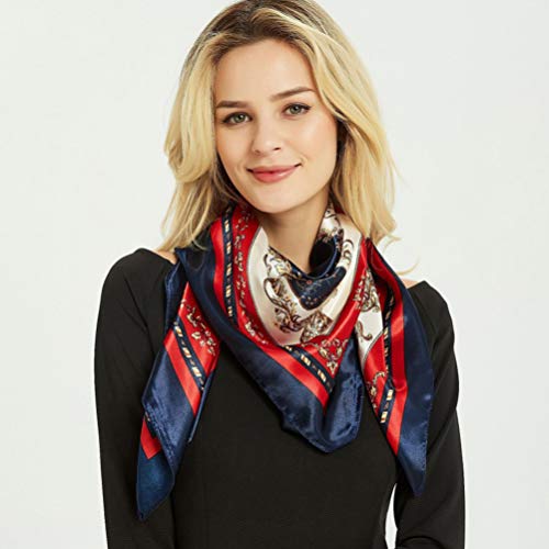 KESYOO Senhoras de Cetim Lenços de Cabelo de Seda Quadrada E Envolve O Lenço de Lenço de Cetim Xale