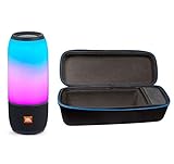 JBL Pulse 3 Wireless Bluetooth IPX7 Waterproof Speaker Bundle with Portable Hardshell Travel Case (Black)