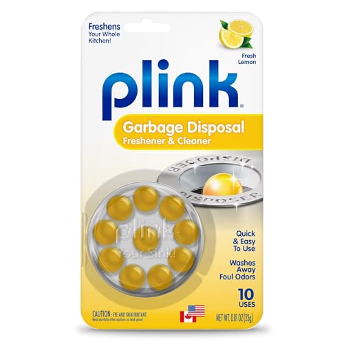 Plink 90 Garbage Disposer Cleaner and Deodorizer, Lemon, 20 Count