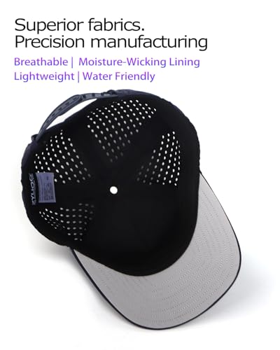 Image of Zylioo XXL Laser Vented Trucker Hat for Big Heads, Flat Bill Cap | Generous 2XL Fit-Airy cutout panels and a straight visor give larger head shapes cooler comfort for sunny rounds.