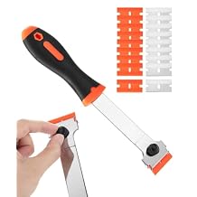 Bates- Long Handle Razor Blade Scraper, Razor Scraper with Extra 10 Metal & 10 Plastic Blades, Razor Scraper, Window Scraper, Scraper Tool, Glass Scraper, Scraper Blades, Blade Scraper