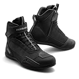 REBELHORN Swift Motorradstiefel Damen und Herren | PU Leder | Langer Reißverschluss |...