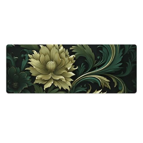 Tapis de souris de jeu grande taille vert foncé tapis de bureau imperméable