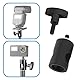 EMSea 2-teiliger Schnelladapter mit 1/4-Zoll-Schraube, Multifunktionaler Lichtstativ-Spitzenadapter aus Aluminiumlegierung für Fotografische Videoleuchte, Rechte Lichter, Kugelköpfe, Schwarz
