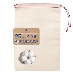 4x6 Inch (Pack of 25) - Red Drawstring