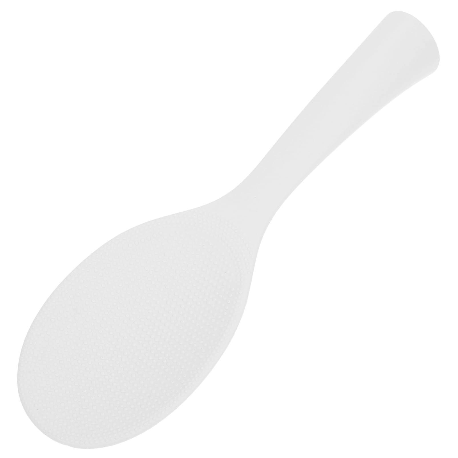 HEMOTON 1pc Silicone Rice Paddle Non Stick Standing Rice Spoon Paddle, Rice Cooker Spoon 8.25 Inch(White)