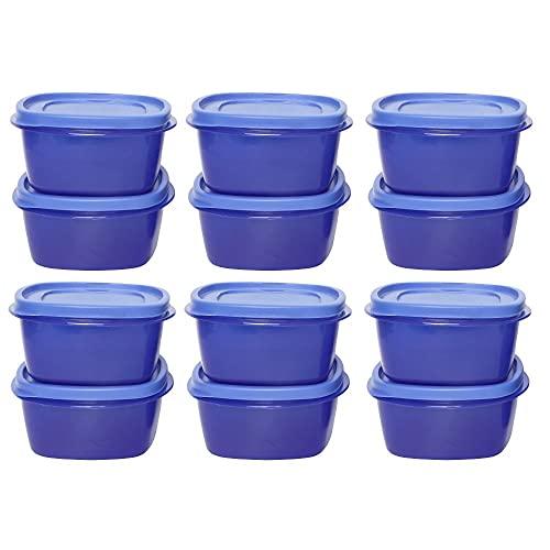 Image of Cutting EDGE Snap Tight Eco Plastic Container Set for Pickle, Sauces, Spices, Dry Fruits, Travelling, 12-Pieces (1.5 L, Blue)