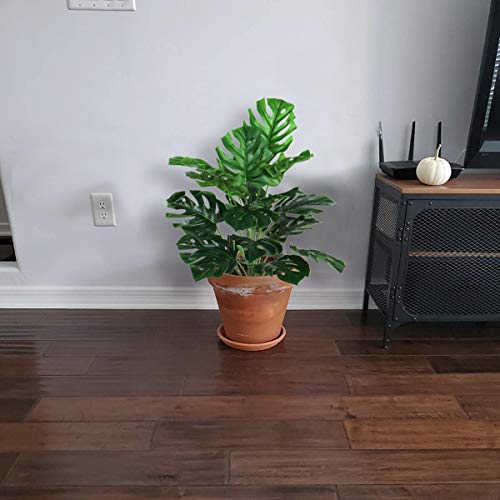 Artificial Plant 29" Fake Areca Palm Silk Tree Greenery Perfect Indoor Outdoor Artificial Tropical Deliciosa Leaves Faux Turtle Tree For Home Garden Office Store Decoration (2, Green) #TOP4