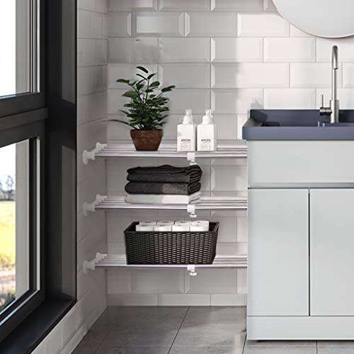 Xijobido Duschregal Eckschrank - Eckige Badezimmer Ablage Mit Saugnapf Für Shampoo & Duschgel