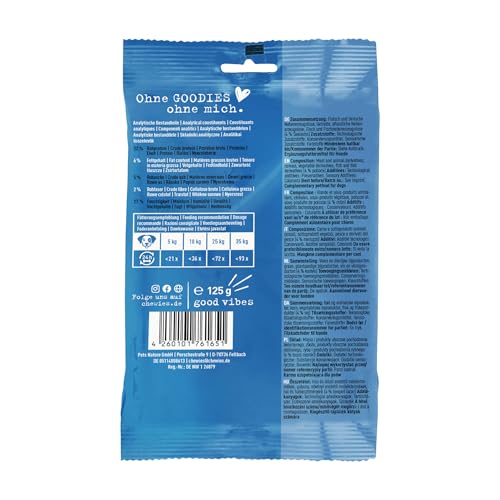 Chewies Hundeleckerli Training Mini Lachs Knöchelchen - 125 g - Hundesnacks zuckerfrei & mit hohem Fleischanteil - ideal als Trainings-Leckerli für Ihren Hund