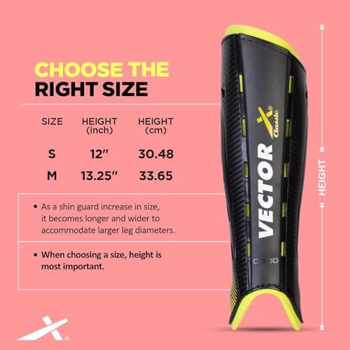 Image of Vector X Knockout Field Hockey Shin Guard with PPCP Shell | Double 360 Velcro Straps | Practice and Training | Air Mesh Cushioning | for Kids Youth Adults