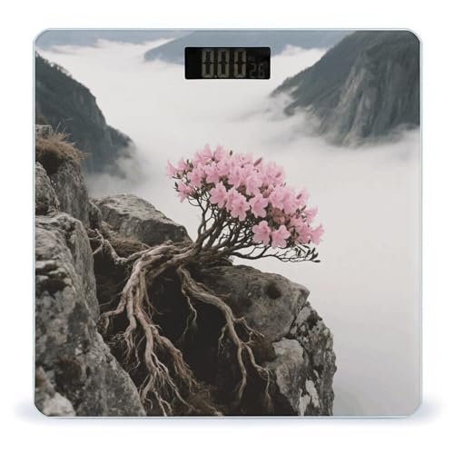 Báscula Digital de Baño con Pantalla LCD y Plataforma de Vidrio Templado