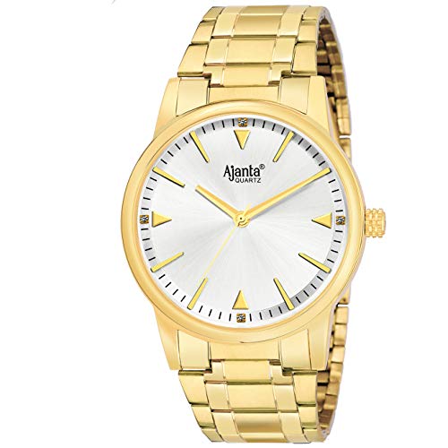 Ajanta Quartz Casual Analog White Dial Men’s Watch-AWC037MSG/2/SLG/G